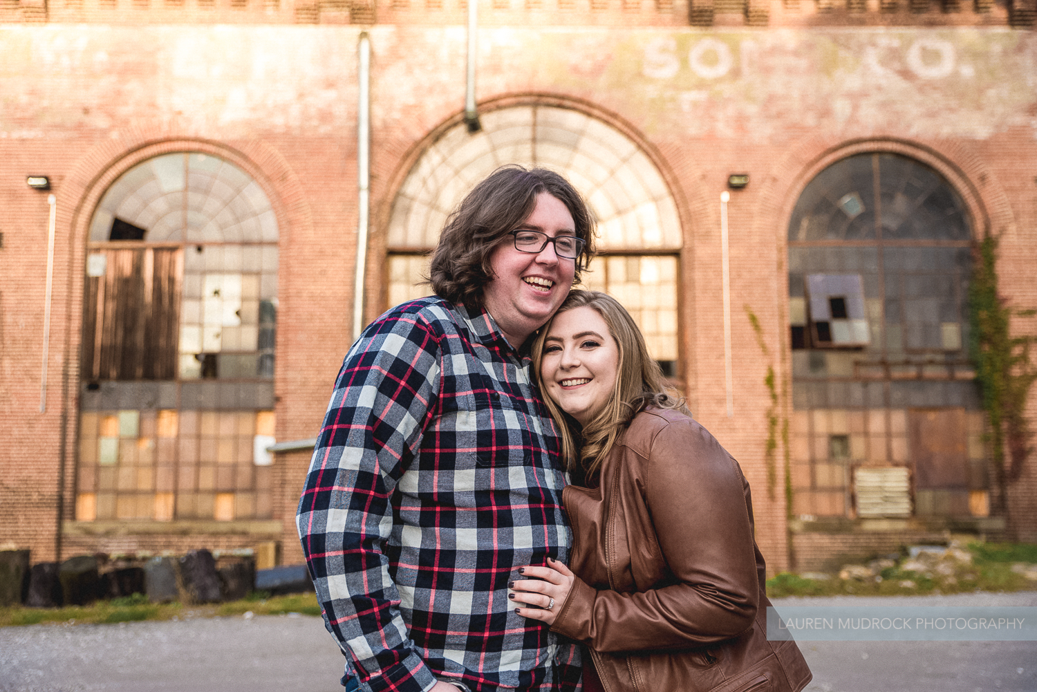 jenna and patrick's clipper mill engagement session