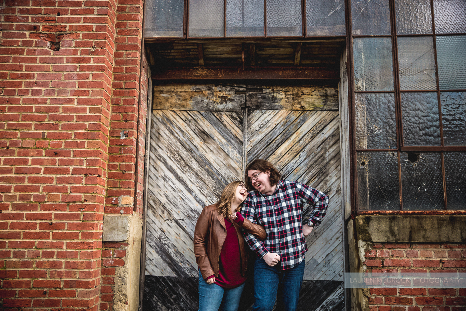 jenna and patrick's clipper mill engagement session