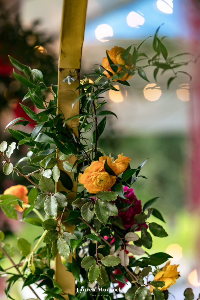 A cottage gardener wedding florals